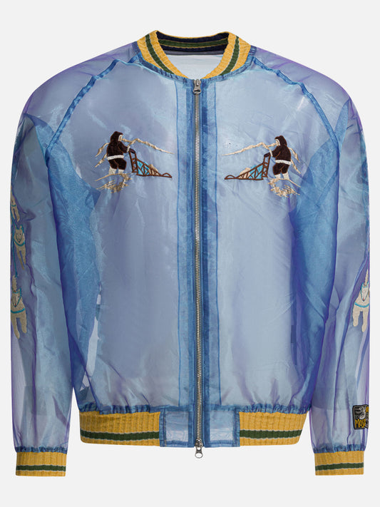 Bomber jackets Embroidered  Light blue - KAPITAL Men | PLP | VIETTI Online Store 
