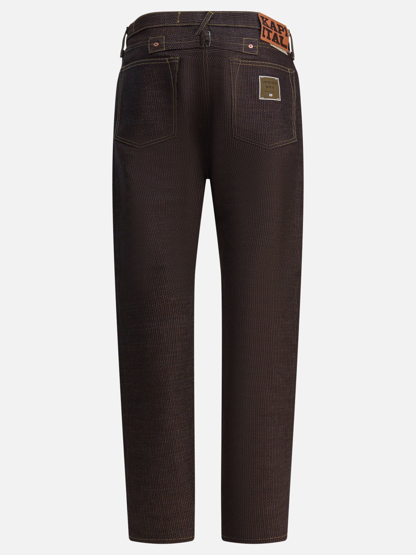 Jeans a gamba dritta Denim  Marrone - KAPITAL Uomo | PDP | VIETTI Online Store | Zoom-Modal_2
