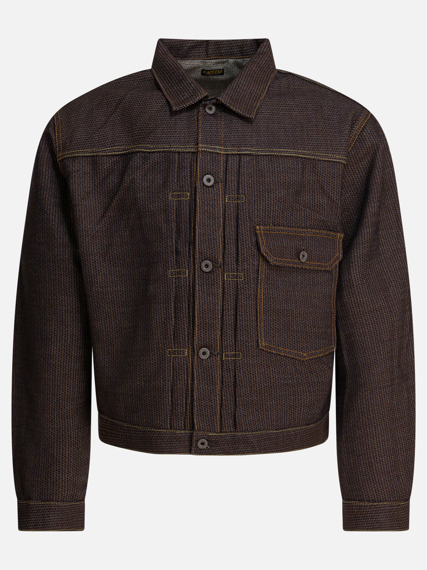 Giacche in denim Solid colour  Marrone - KAPITAL Uomo | PDP | VIETTI Online Store | Zoom-Modal
