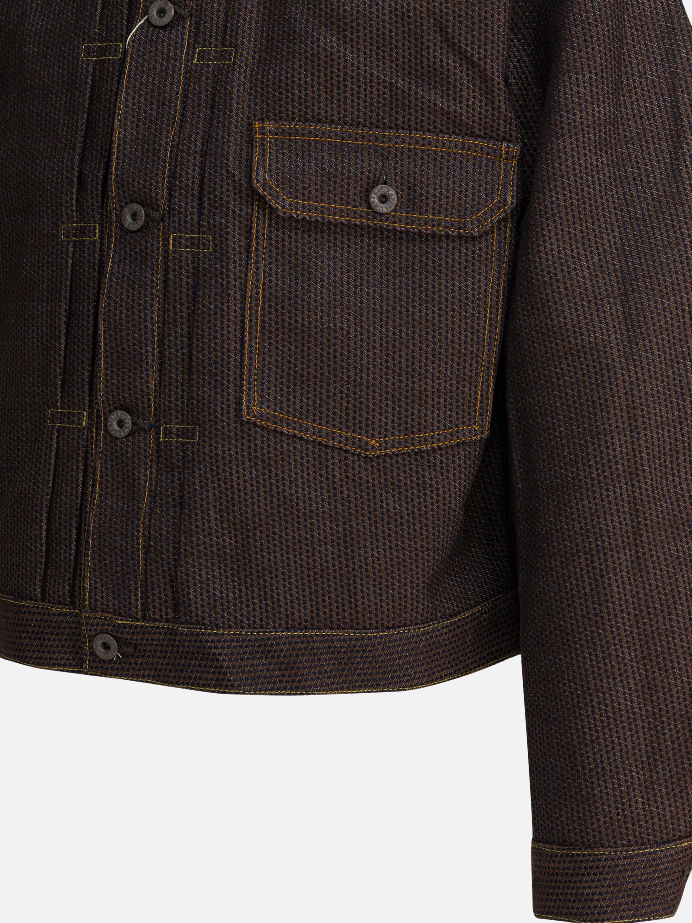 Giacche in denim Solid colour  Marrone - KAPITAL Uomo | PDP | VIETTI Online Store | Zoom-Modal_4
