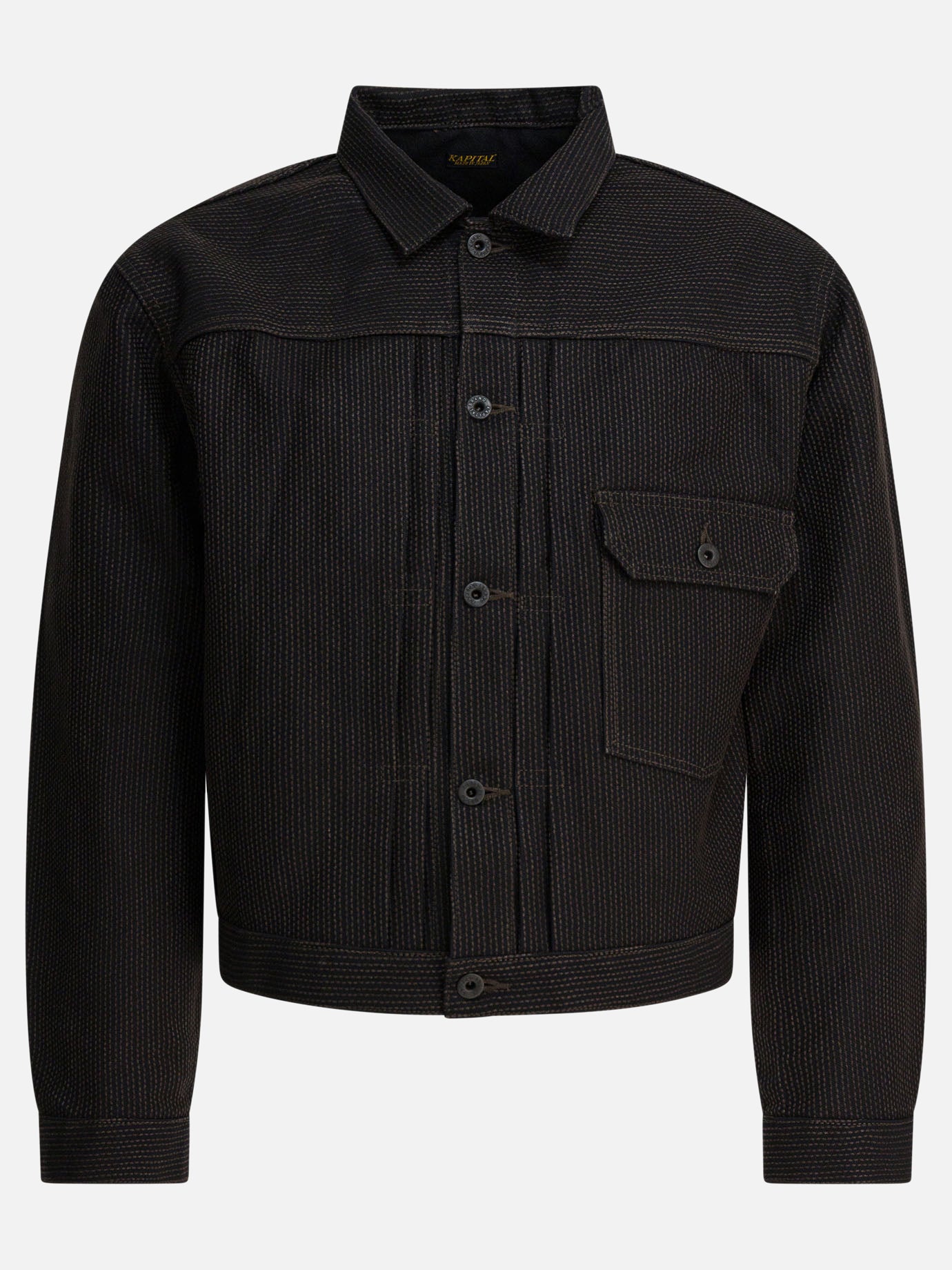 Giacche in denim Solid colour  Nero - KAPITAL Uomo | PDP | VIETTI Online Store | Zoom-Modal
