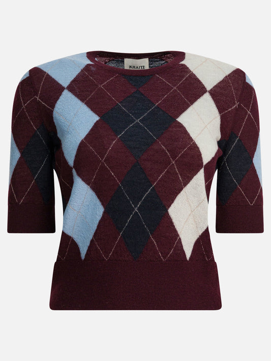 Maglioni girocollo Argyle  Bordeaux - Khaite Donna | PLP | VIETTI Online Store 

