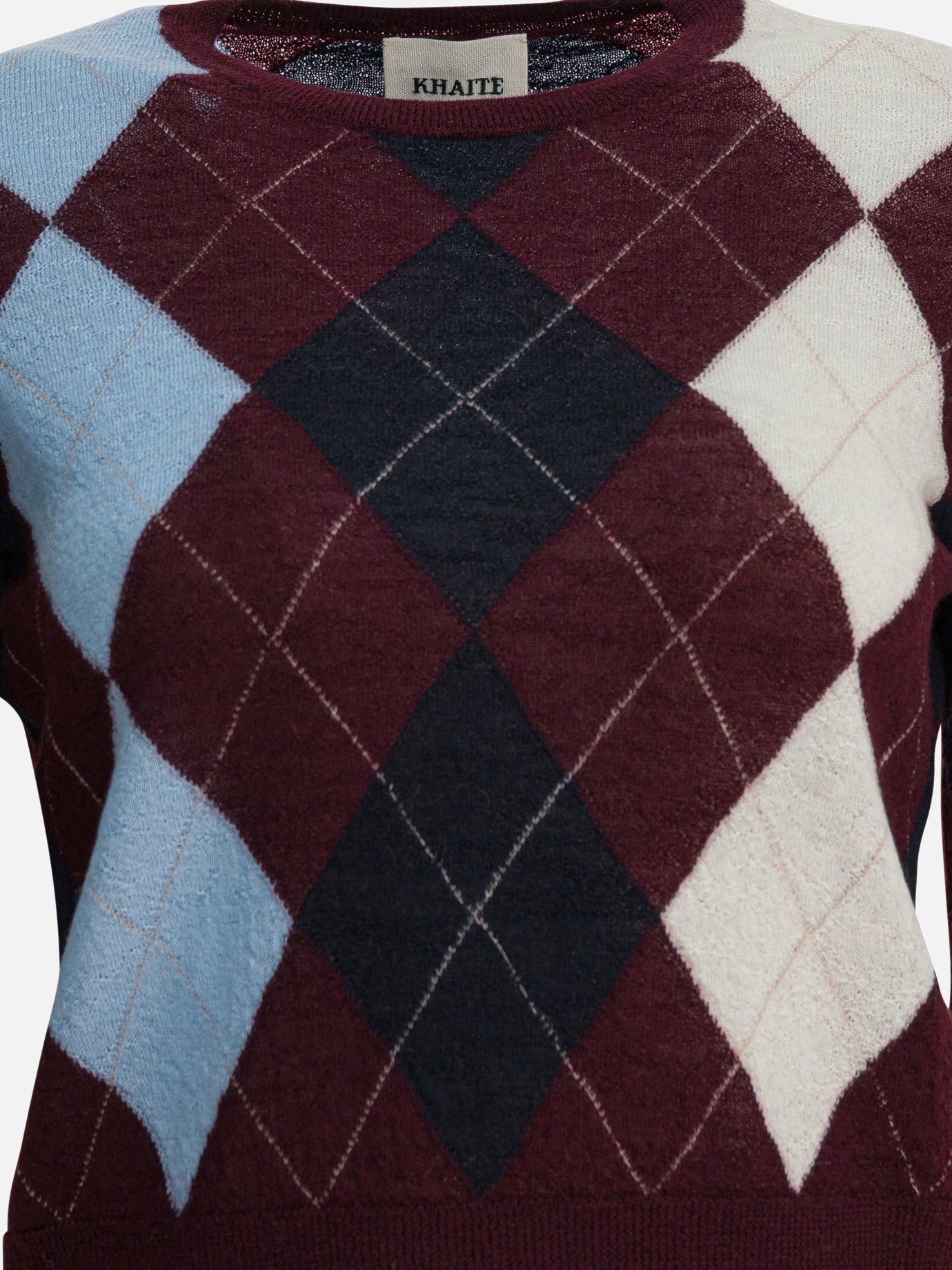 Maglioni girocollo Argyle  Bordeaux - Khaite Donna | PDP | VIETTI Online Store | Zoom-Modal_3
