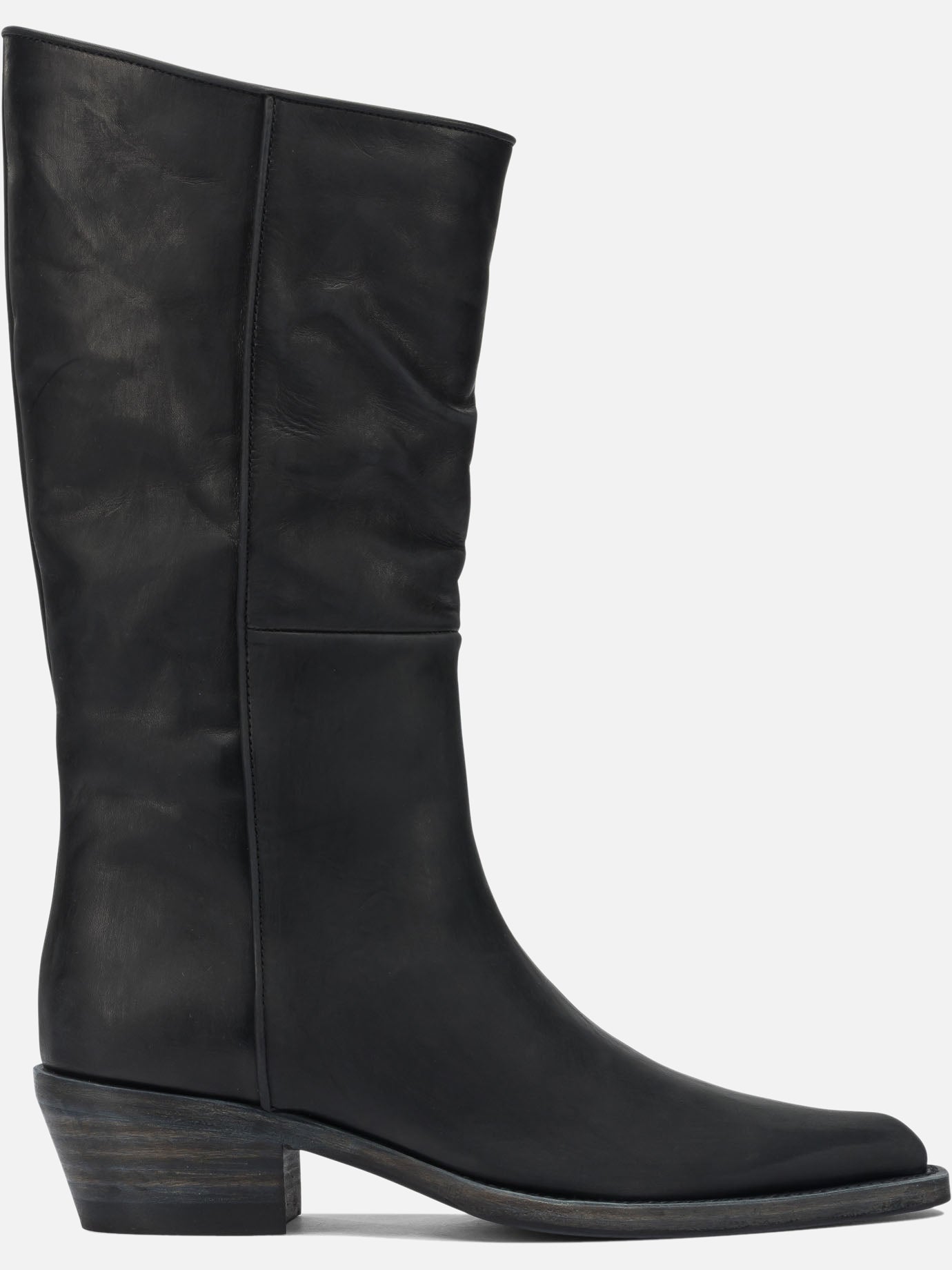 Al ginocchio 100% Leather  Nero - Khaite Donna | PDP | VIETTI Online Store | Zoom-Modal
