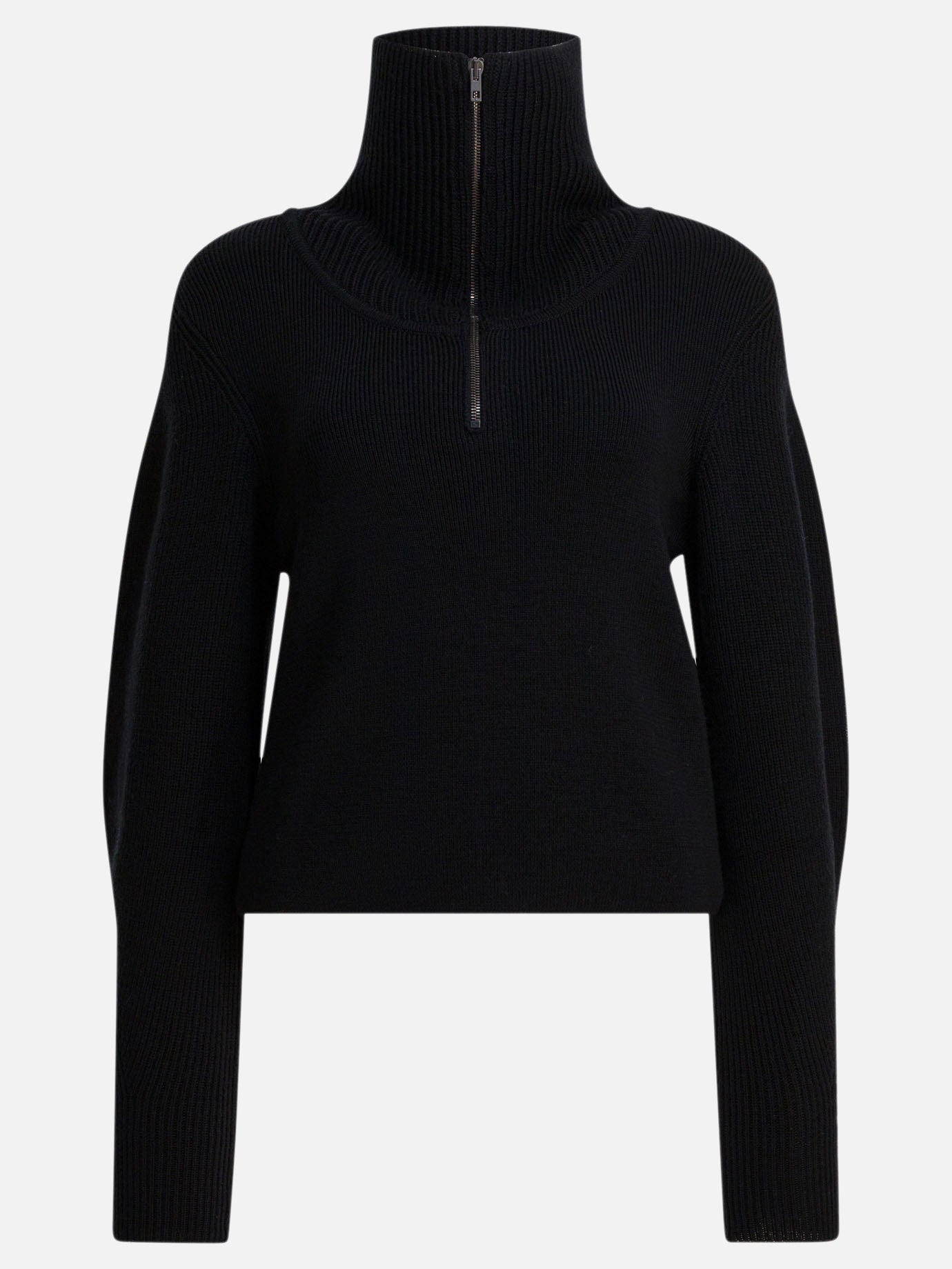 Maglioni con mezza zip Solid colour  Nero - Lemaire Donna | PDP | VIETTI Online Store | Zoom-Modal
