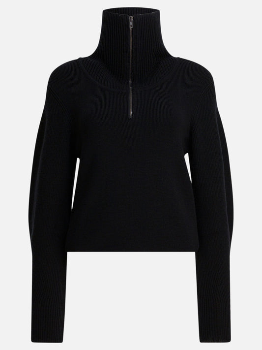 Maglioni con mezza zip Solid colour  Nero - Lemaire Donna | PDP | VIETTI Online Store 
