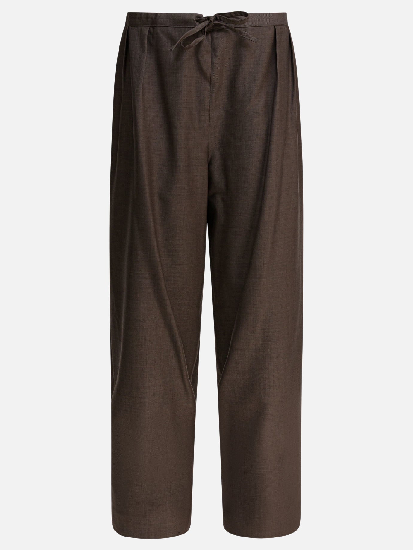 Leisure trousers Solid colour  Brown - LouLou De Saison Women | PDP | VIETTI Online Store | thumbnail