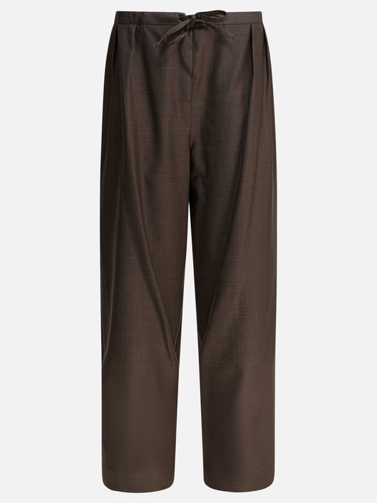 Leisure trousers Solid colour  Brown - LouLou De Saison Women | PDP | VIETTI Online Store 

