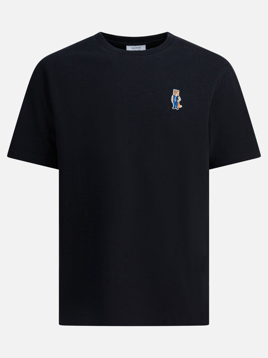 T-shirt girocollo Logo  Nero - Maison Kitsuné Uomo | PLP | VIETTI Online Store 
