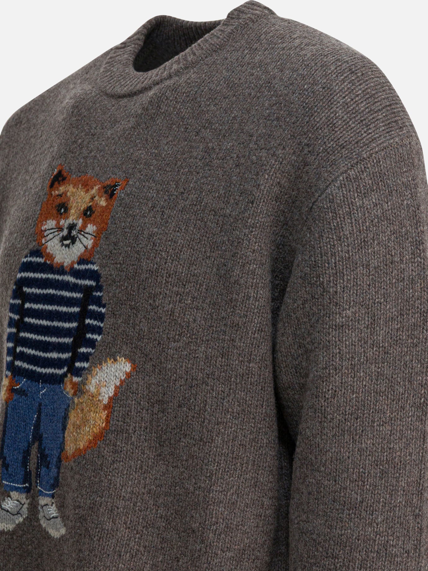 Maglioni girocollo Graphics  Grigio - Maison Kitsuné Uomo | PDP | VIETTI Online Store | Zoom-Modal_4
