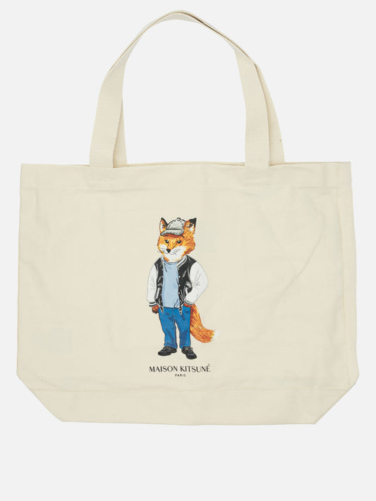 Borse grandi Logo  Beige - Maison Kitsuné Uomo | PLP | VIETTI Online Store 
