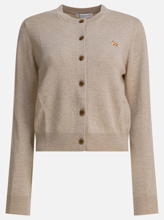 Cardigan Logo  Beige - Maison Kitsuné Donna | PDP | VIETTI Online Store 
