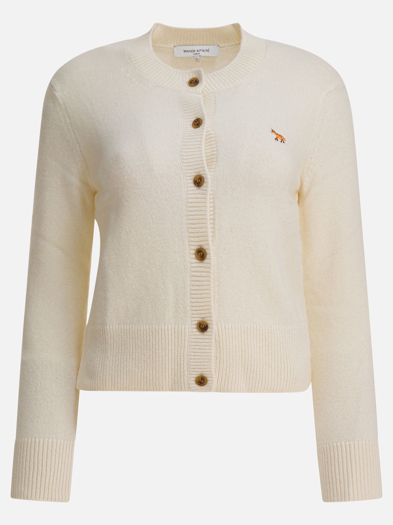 Cardigan Solid colour  Beige - Maison Kitsuné Donna | PDP | VIETTI Online Store | thumbnail