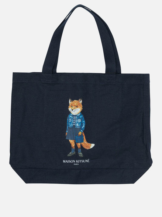 Borse grandi Logo  Blu - Maison Kitsuné Uomo | PLP | VIETTI Online Store 
