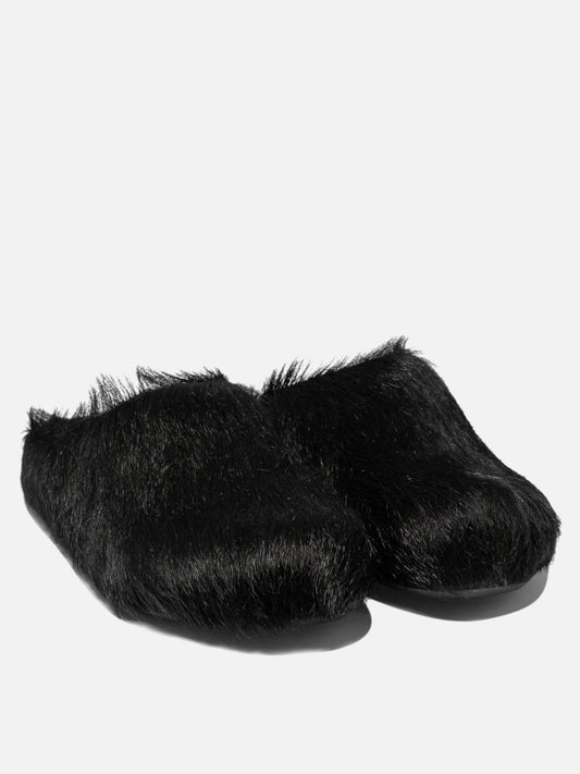 Slippers 100% calf hair - 100% rubber  Black - Marni Women | PDP | VIETTI Online Store | 2
