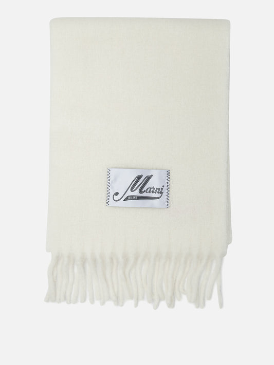 Fringed scarves 80% alpaca 20% polyamide  White - Marni Women | PDP | VIETTI Online Store 

