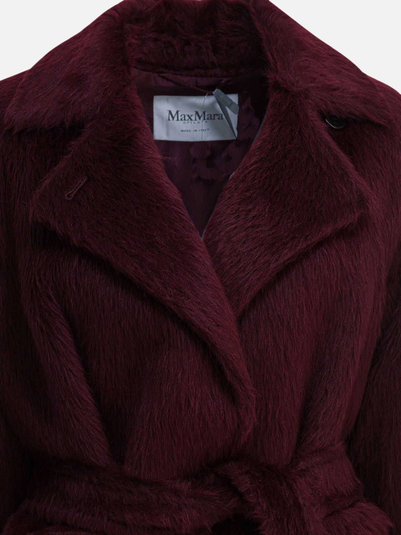 Long coats Solid colour  Bordeaux - Max Mara Women | PDP | VIETTI Online Store | Zoom-Modal_3
