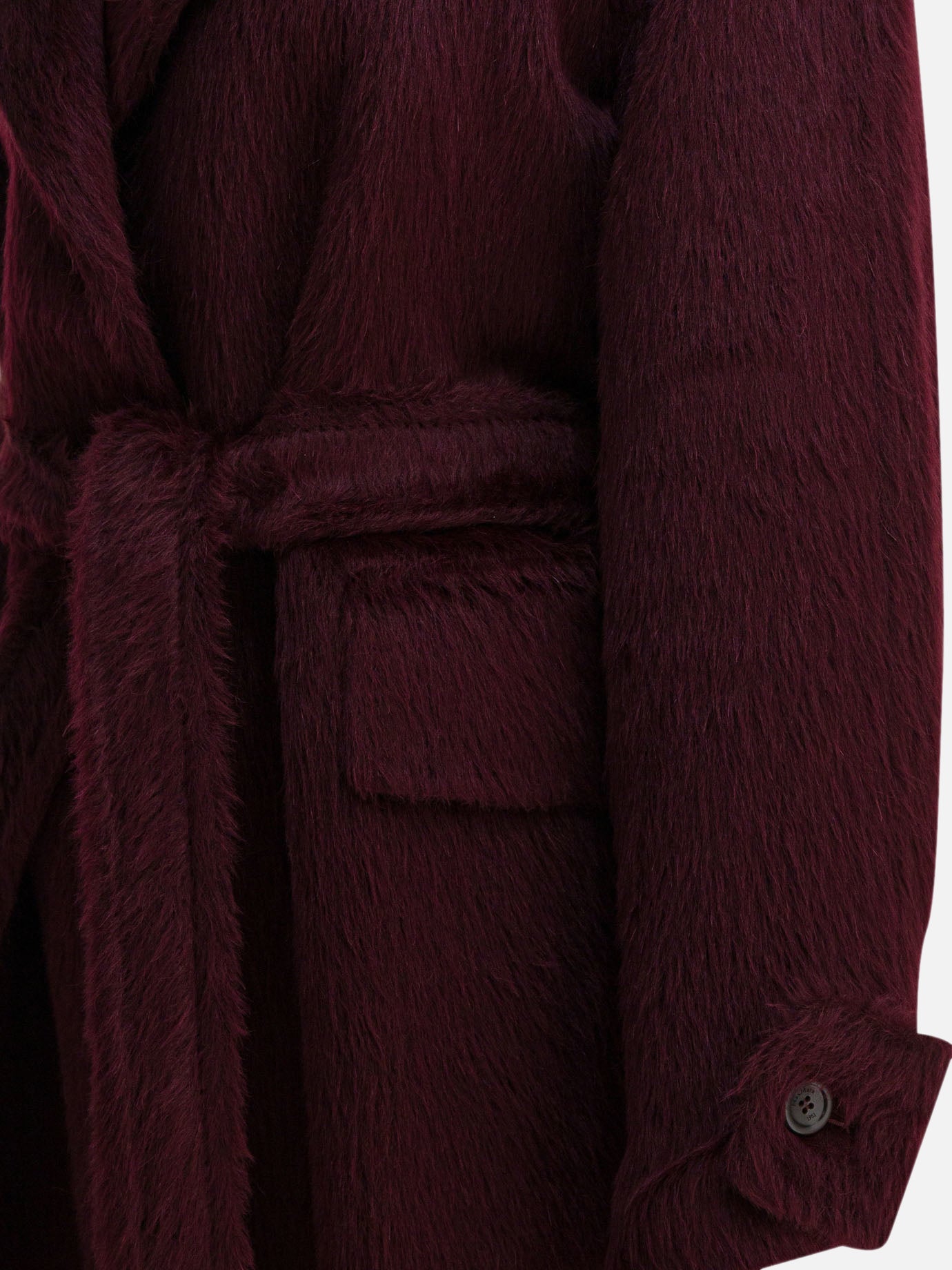 Long coats Solid colour  Bordeaux - Max Mara Women | PDP | VIETTI Online Store | thumbnail_4