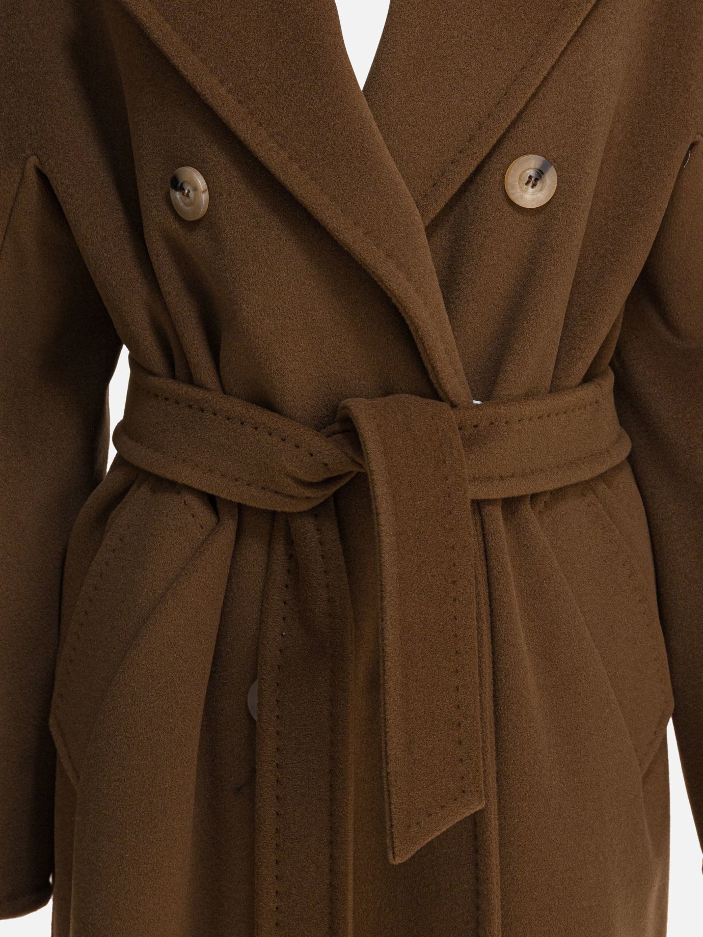 Long coats Solid colour  Brown - Max Mara Women | PDP | VIETTI Online Store | Zoom-Modal_3
