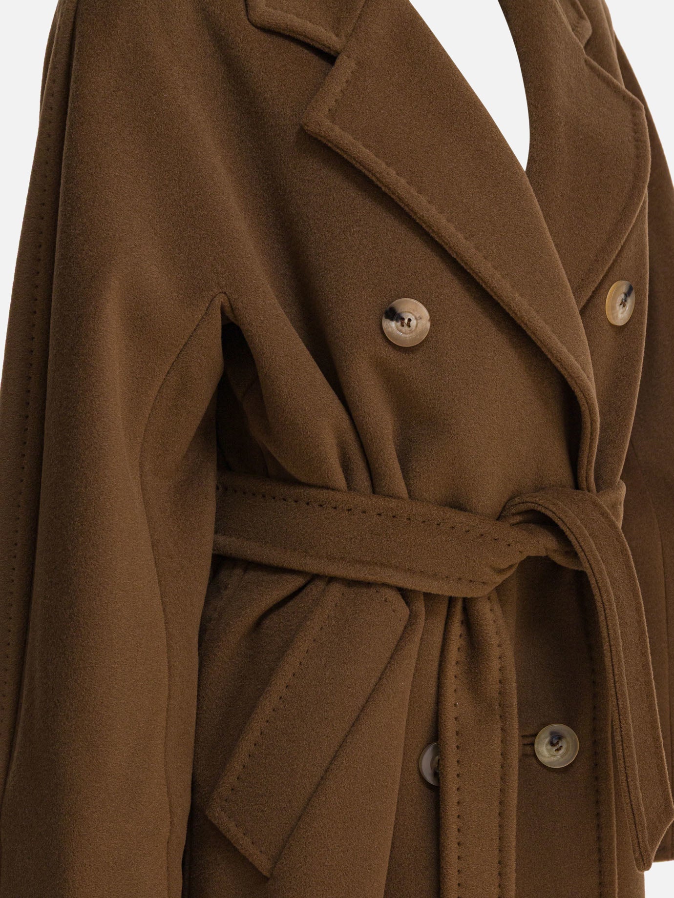 Long coats Solid colour  Brown - Max Mara Women | PDP | VIETTI Online Store | thumbnail_4