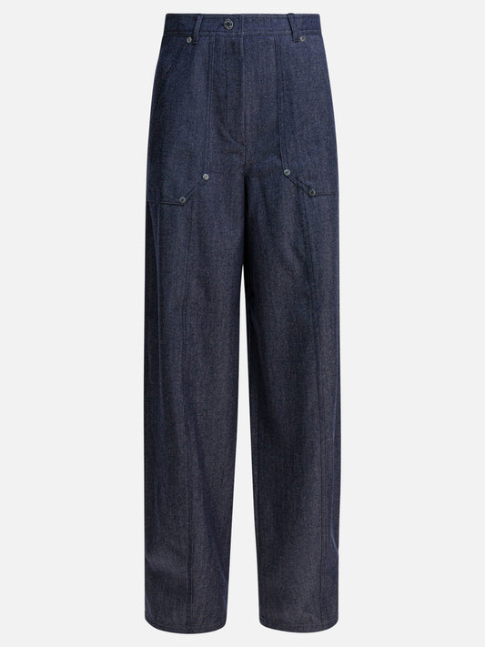 Leisure trousers Solid colour  Blue - Max Mara Women | PDP | VIETTI Online Store 
