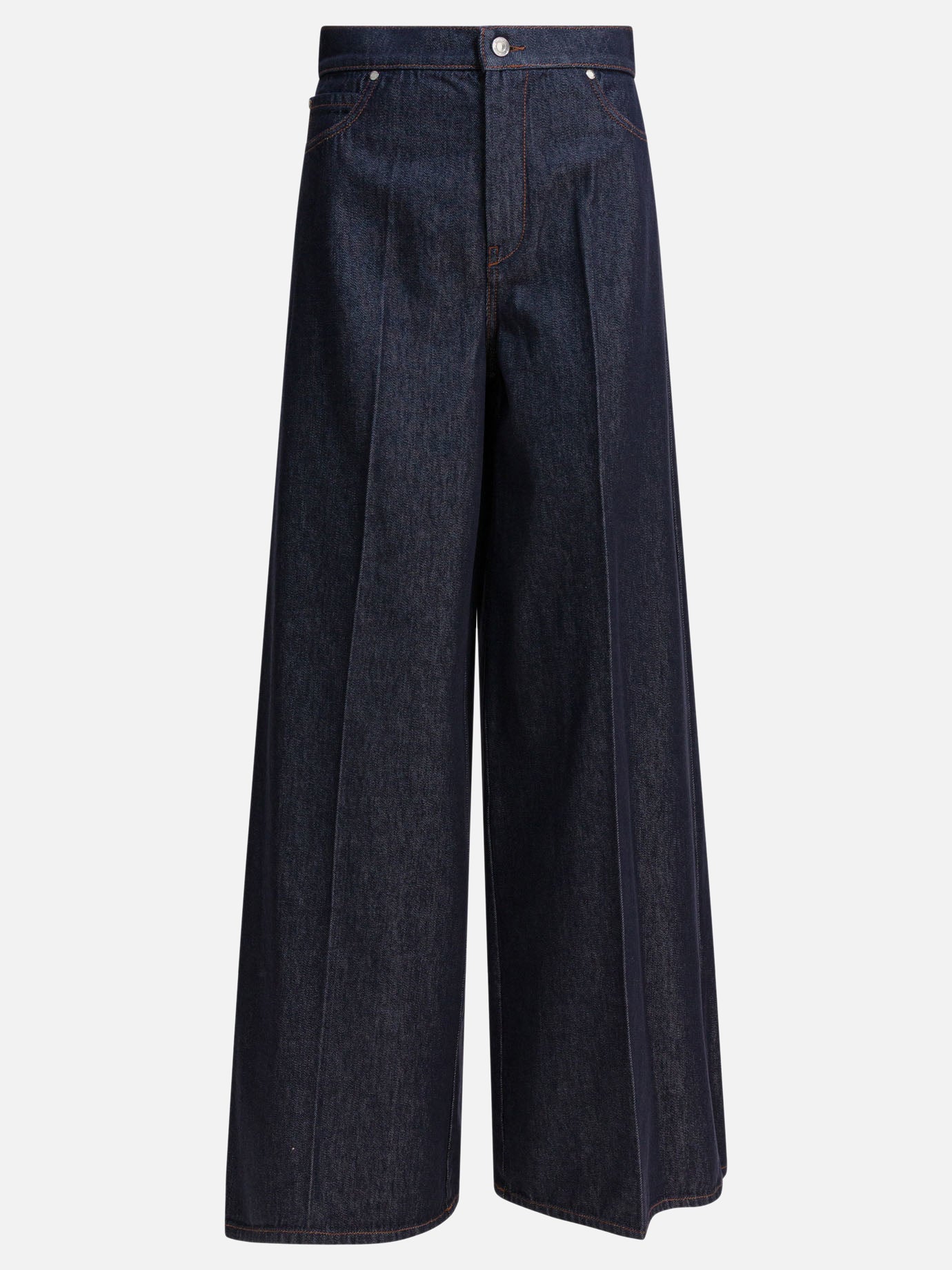 Wide-leg jeans Solid colour  Blue - Max Mara Women | PDP | VIETTI Online Store | thumbnail