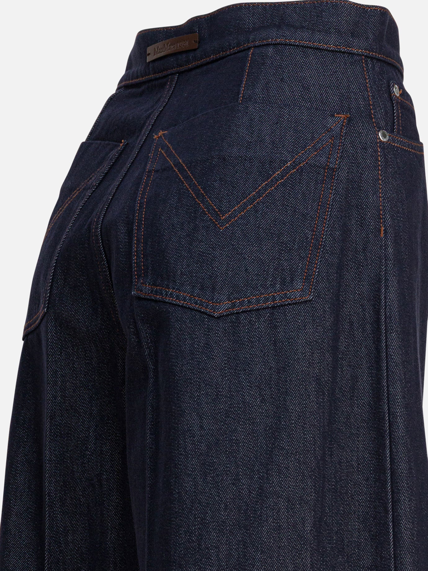Wide-leg jeans Solid colour  Blue - Max Mara Women | PDP | VIETTI Online Store | thumbnail_4