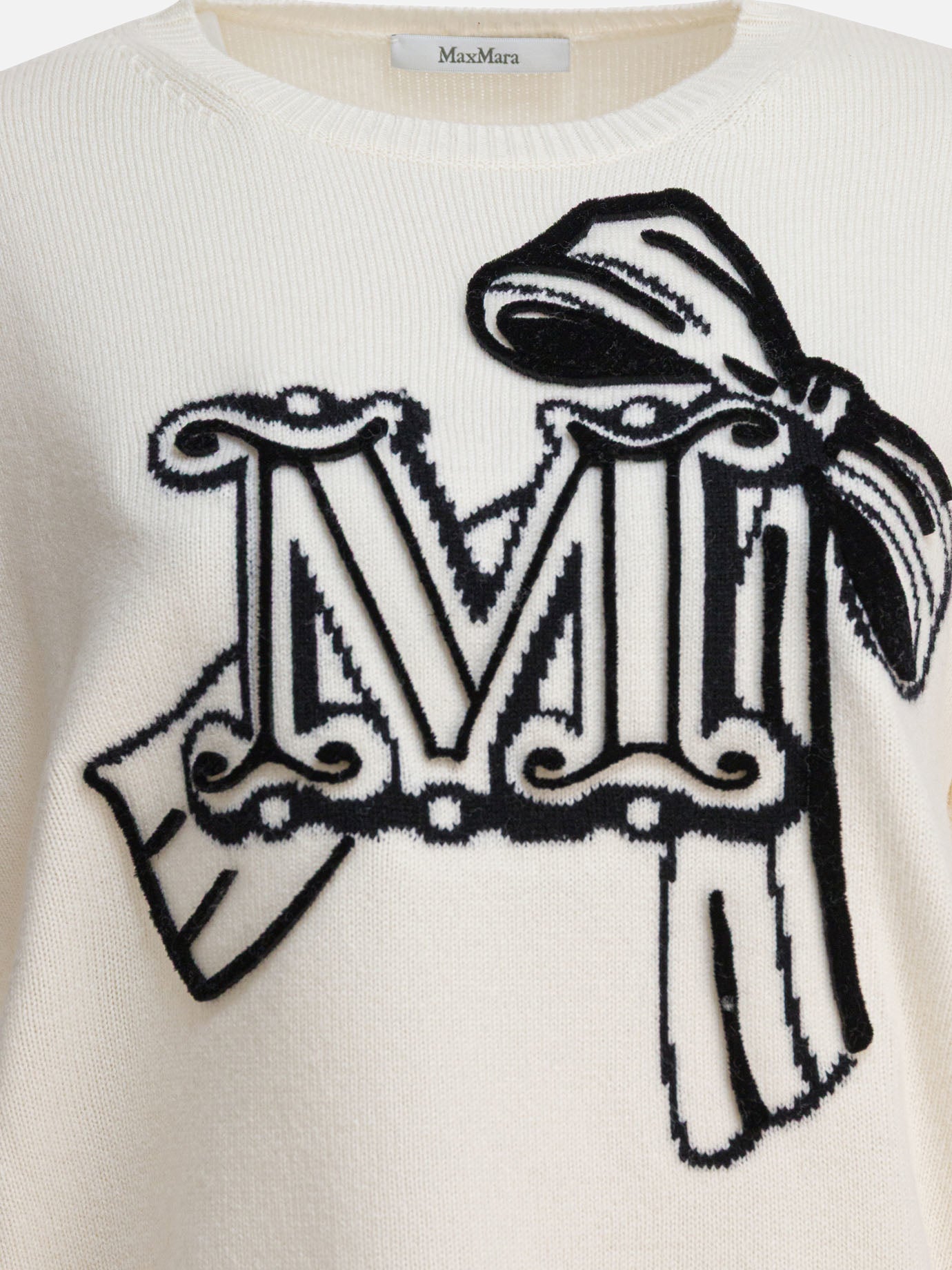 Maglioni girocollo Logo  Bianco - Max Mara Donna | PDP | VIETTI Online Store | Zoom-Modal_3
