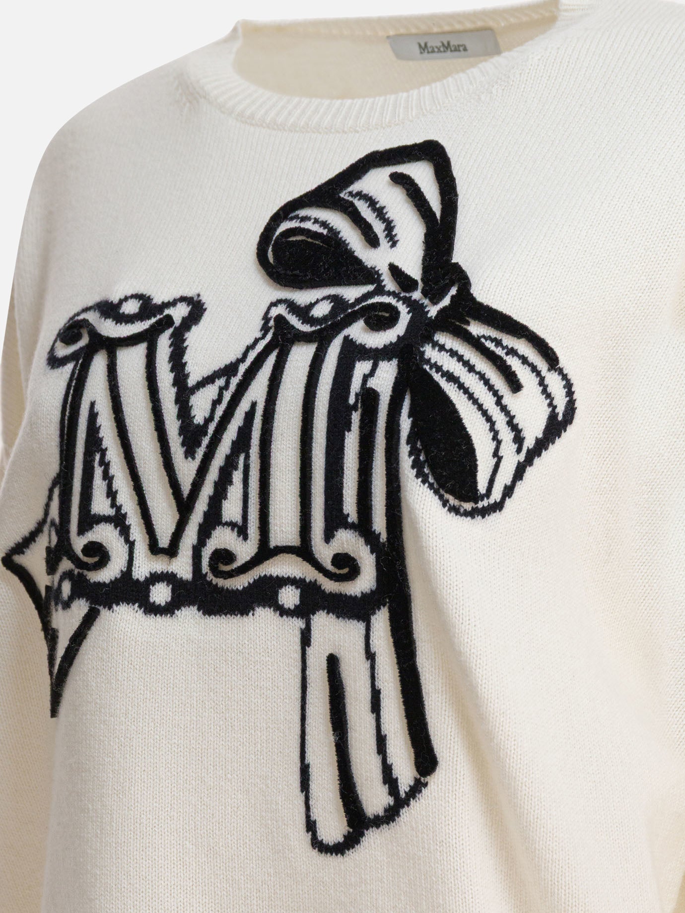 Maglioni girocollo Logo  Bianco - Max Mara Donna | PDP | VIETTI Online Store | Zoom-Modal_4
