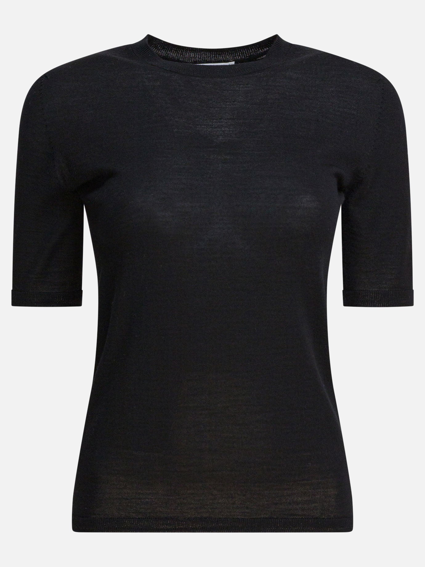 T-shirt girocollo Solid colour  Nero - Max Mara Donna | PDP | VIETTI Online Store | thumbnail