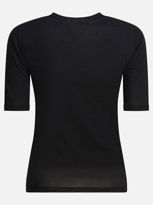 T-shirt girocollo Solid colour  Nero - Max Mara Donna | PLP | VIETTI Online Store | 2
