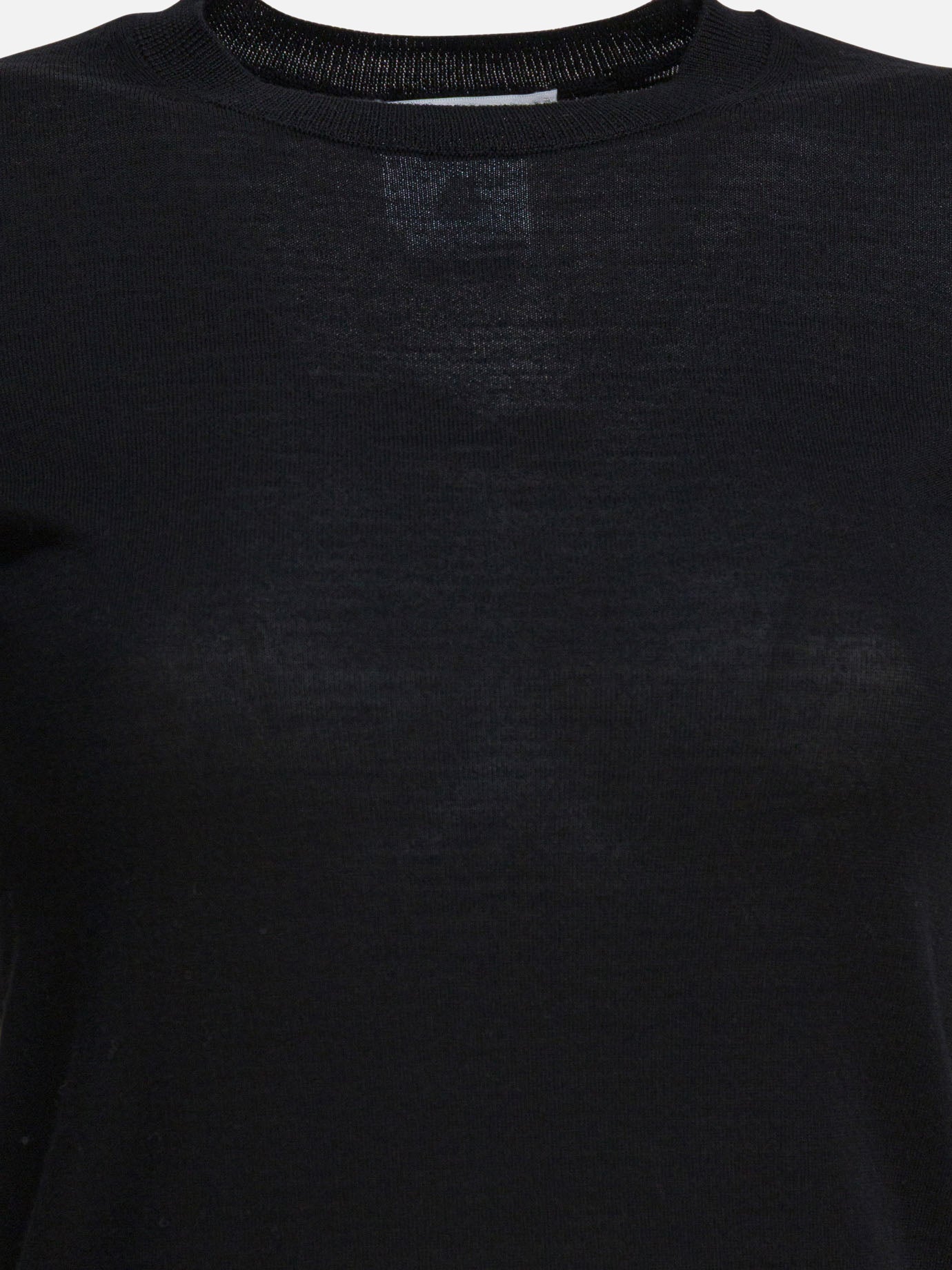 T-shirt girocollo Solid colour  Nero - Max Mara Donna | PDP | VIETTI Online Store | thumbnail_3