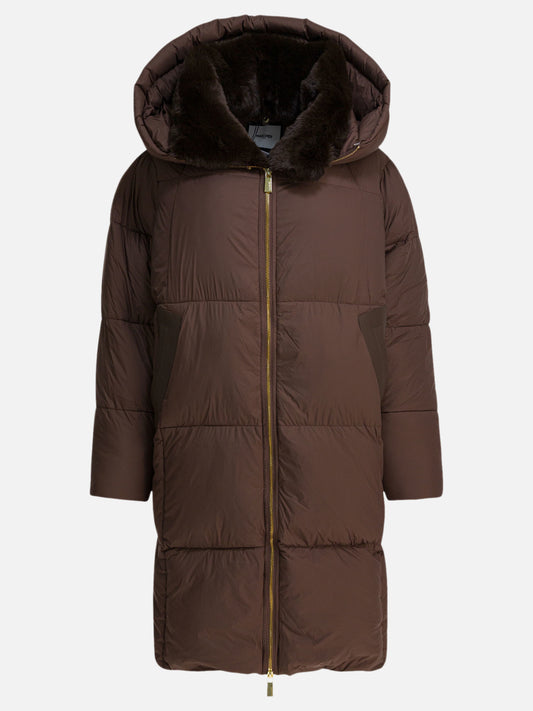 Down coats Solid colour  Brown - Max&Moi Women | PLP | VIETTI Online Store 
