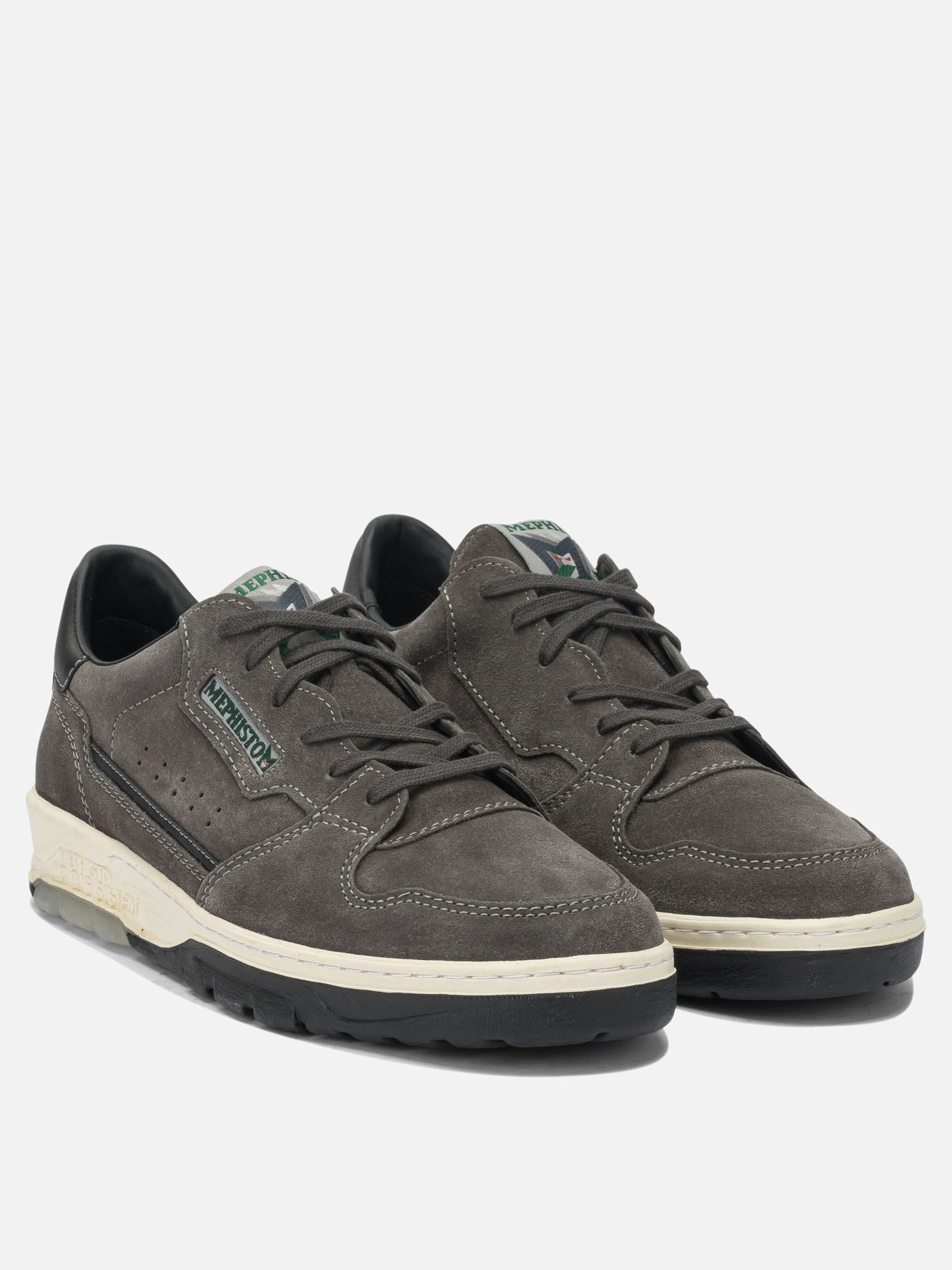 Low top sneakers 100% leather - 100% rubber  Grey - Mephisto Men | PDP | VIETTI Online Store | thumbnail_2