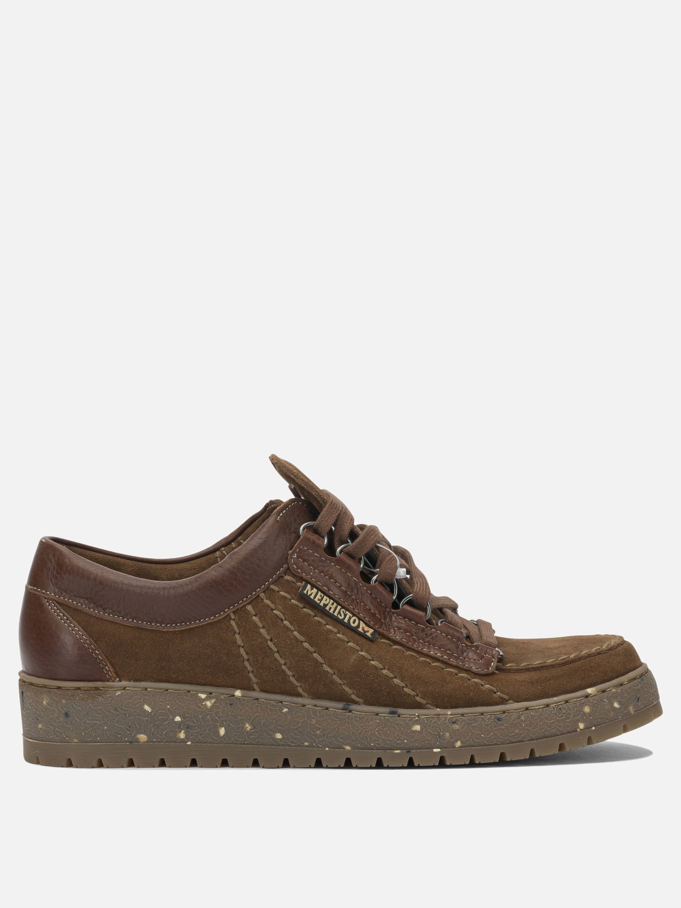 Low top sneakers 100% leather - 100% rubber  Brown - Mephisto Men | PDP | VIETTI Online Store | Zoom-Modal
