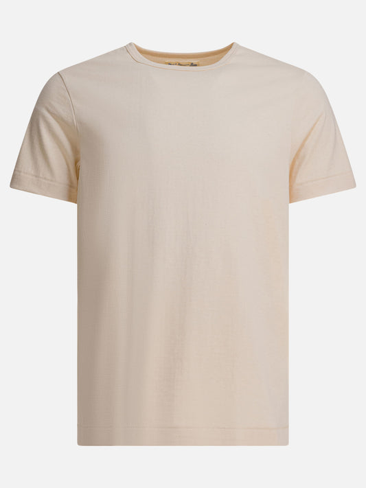 T-shirt girocollo Solid colour  Beige - Merz b. Schwanen Uomo | PDP | VIETTI Online Store 
