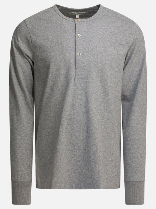 Henley t-shirts Solid colour  Grey - Merz b. Schwanen Men | PDP | VIETTI Online Store 
