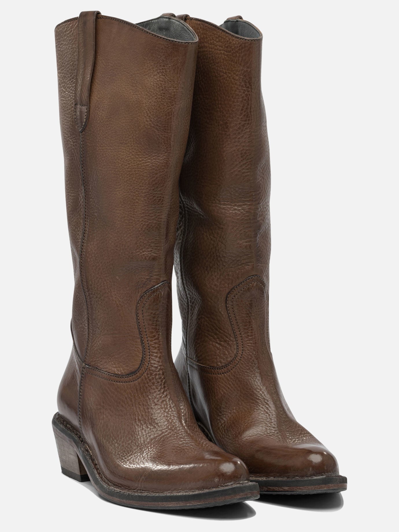 Cowboy 100% leather - 80% rubber 20% leather  Brown - Moma Women | PDP | VIETTI Online Store | thumbnail_2