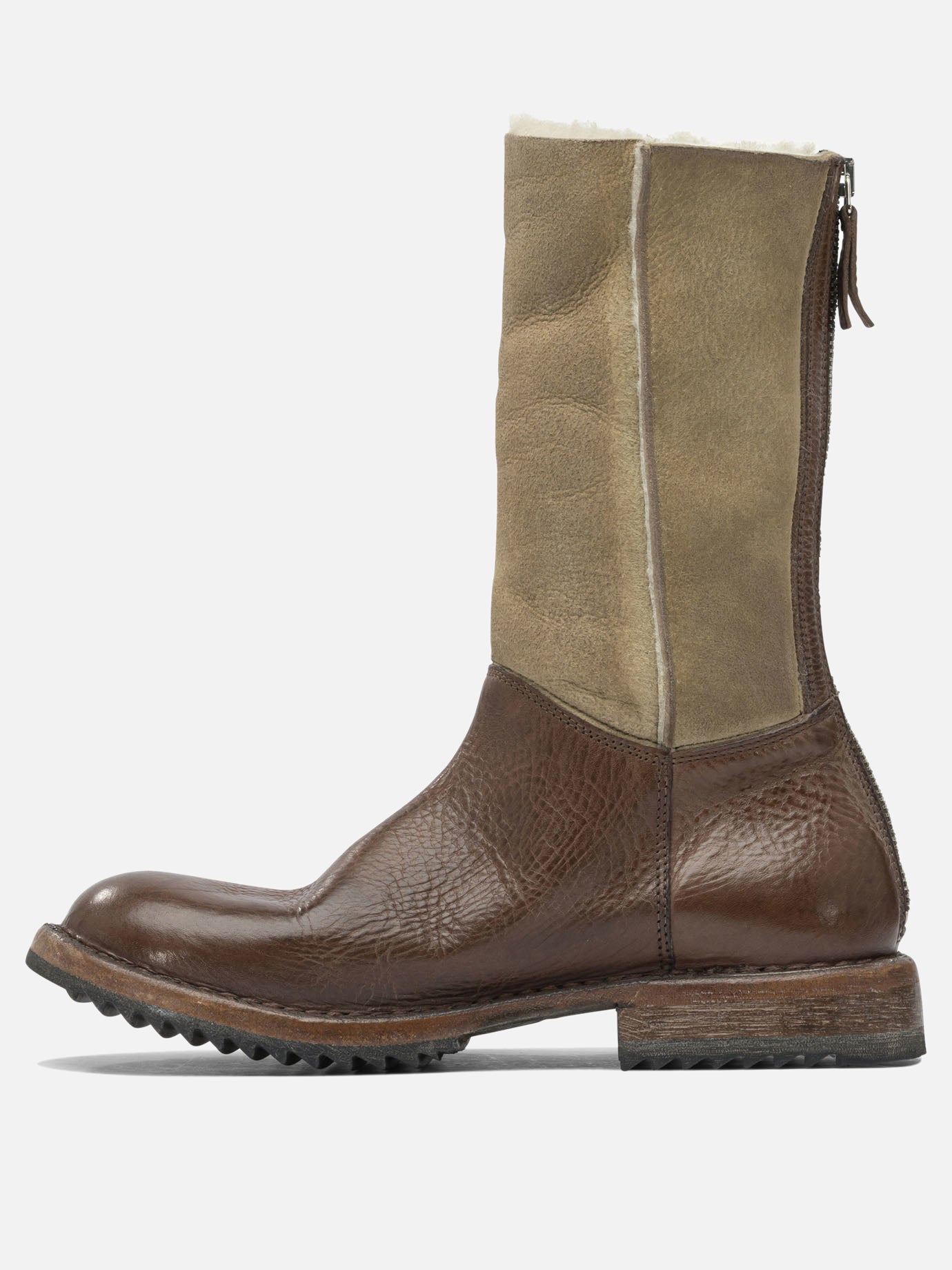 Zipped boots 100% leather - 100% rubber  Brown - Moma Women | PDP | VIETTI Online Store | Zoom-Modal_3

