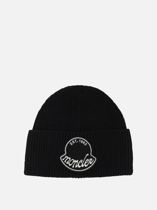 Beanies 100% virgin wool  Black - Moncler Men | PDP | VIETTI Online Store 
