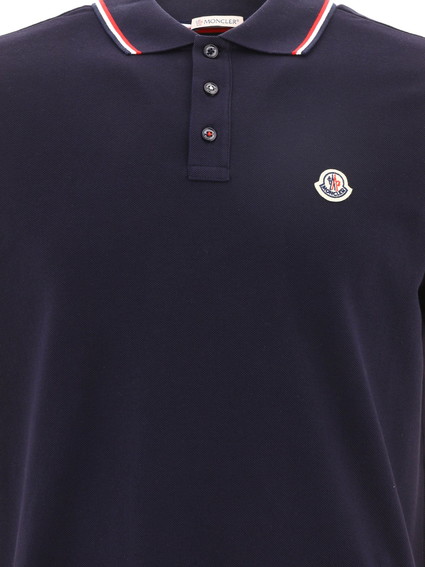 Polo con bottoni Logo  Blu - Moncler Uomo | PDP | VIETTI Online Store | Zoom-Modal_3
