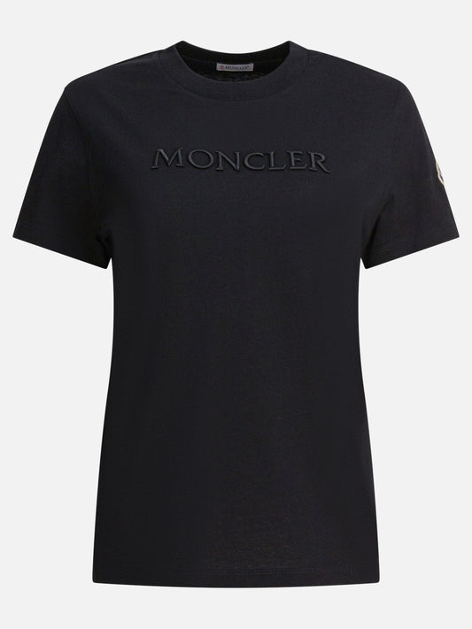 T-shirt girocollo Logo  Nero - Moncler Donna | PLP | VIETTI Online Store 
