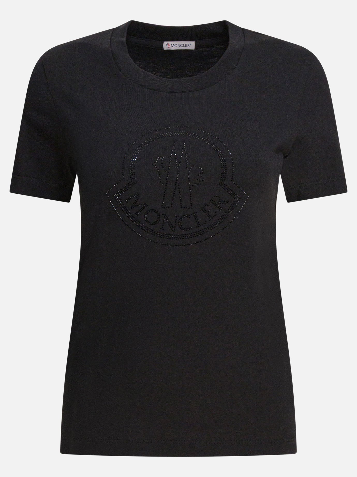 Crewneck t-shirts Logo  Black - Moncler Women | PDP | VIETTI Online Store | Zoom-Modal
