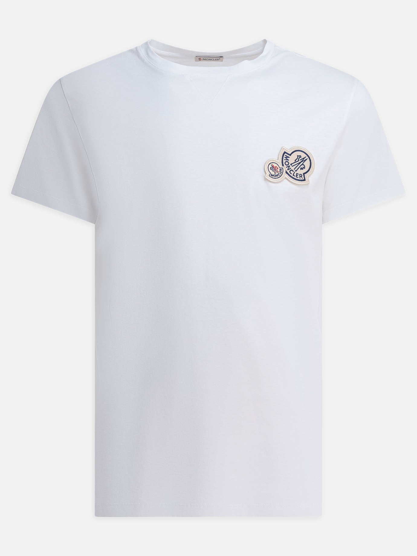 Crewneck t-shirts Logo  White - Moncler Men | PDP | VIETTI Online Store | Zoom-Modal
