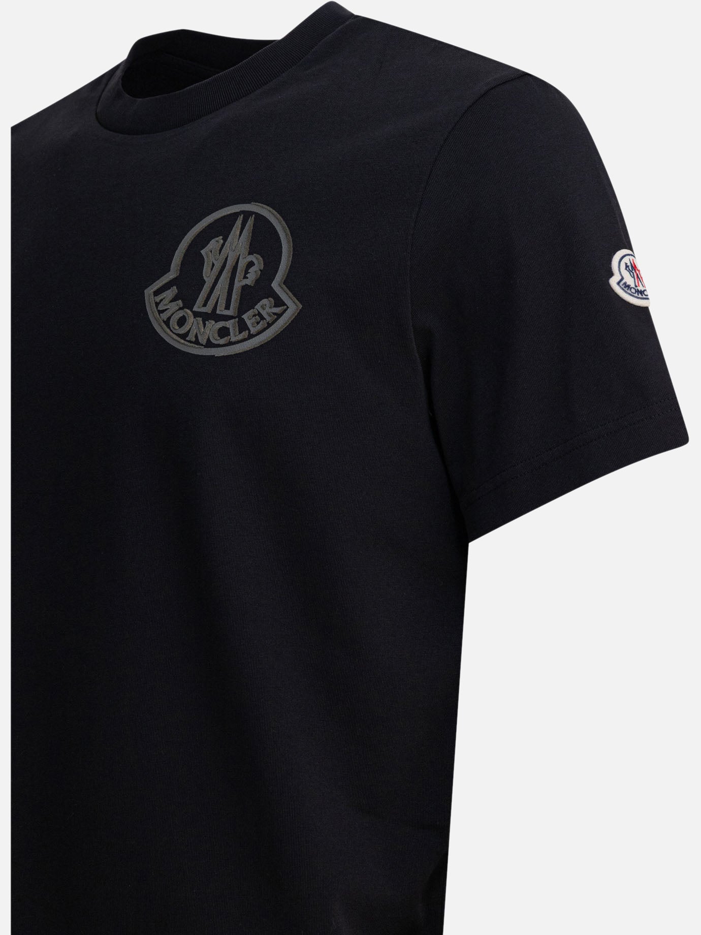 Crewneck t-shirts Logo  Black - Moncler Men | PDP | VIETTI Online Store | thumbnail_4