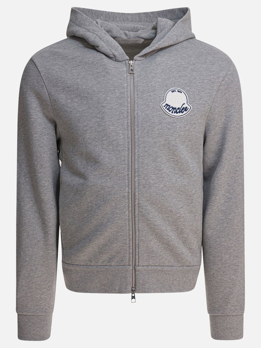 Full zip sweatshirts Logo  Grey - Moncler Men | PLP | VIETTI Online Store 
