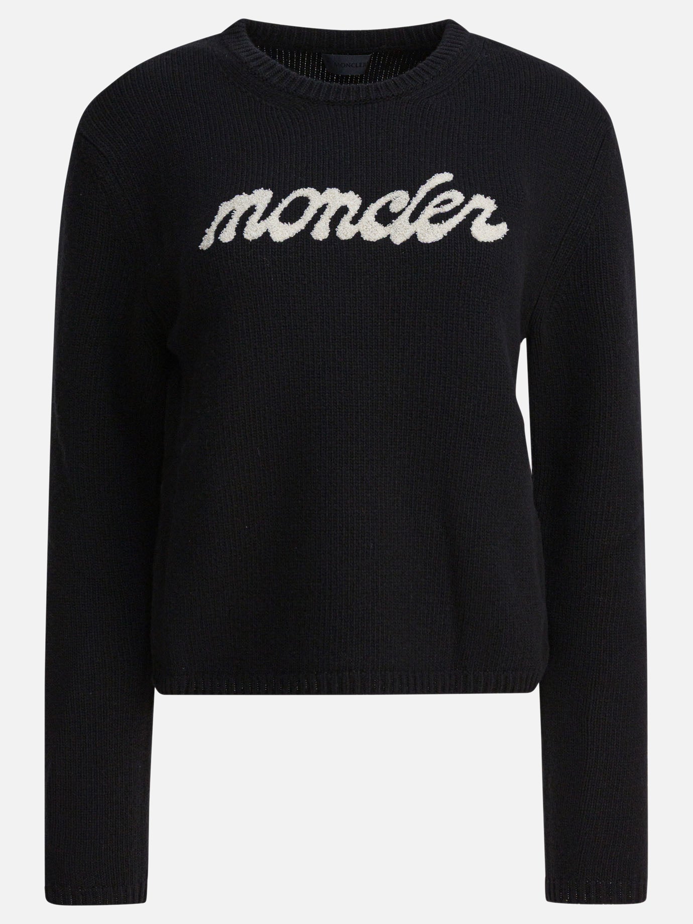 Crewneck sweaters Logo  Black - Moncler Women | PDP | VIETTI Online Store | thumbnail