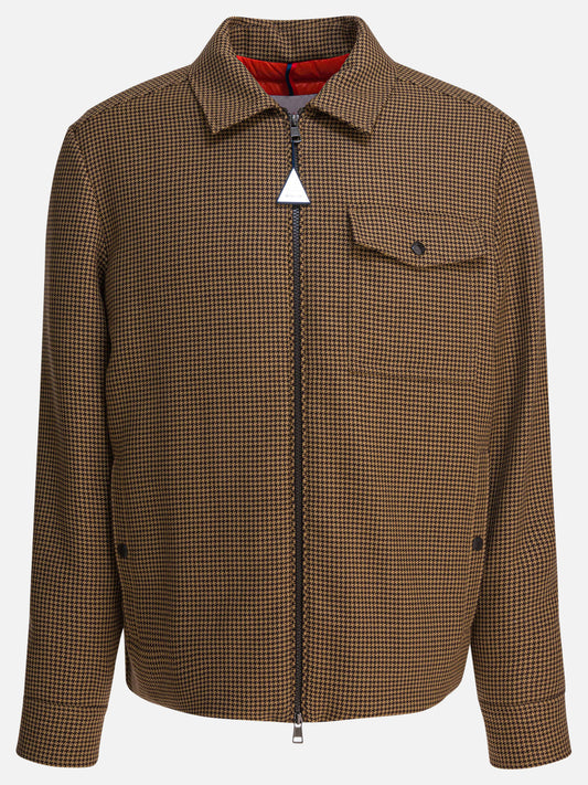 Down jackets Houndstooth  Brown - Moncler Men | PLP | VIETTI Online Store 
