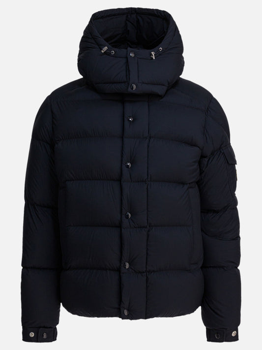 Down jackets Solid colour  Blue - Moncler Men | PLP | VIETTI Online Store 
