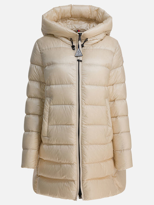 Down coats Logo  White - Moncler Women | PLP | VIETTI Online Store 

